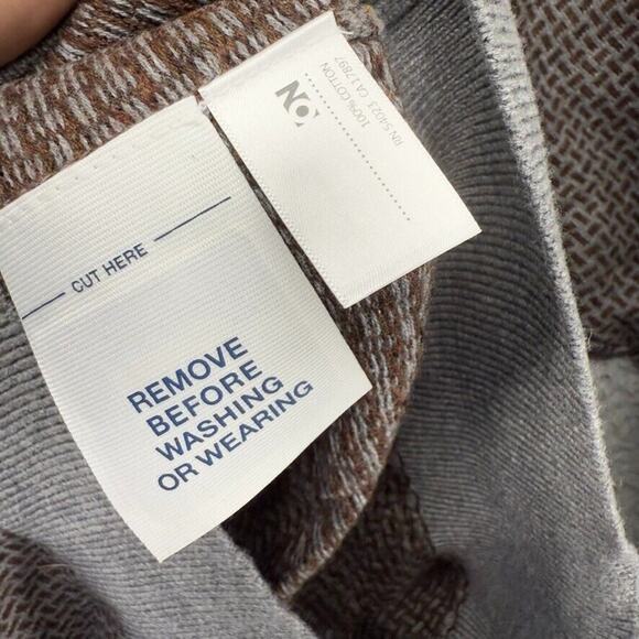 Vintage Old Navy Sweater Men's Large Gray Brown Geometric Pullover Grunge y2k - Picture 10 of 11